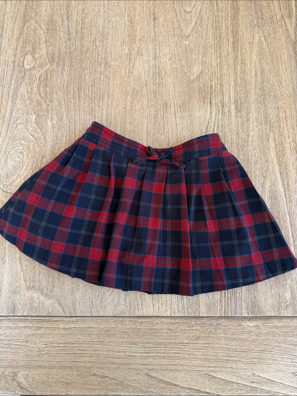 Zara Red & Navy Plaid Skort 3 Years